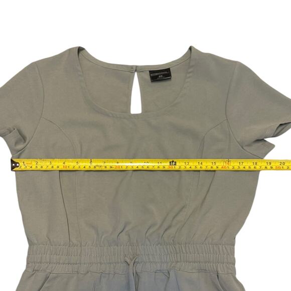 32 Degrees Cool Gray Round Neck Elastic Waist Dress Small NWOT - Picture 4 of 4